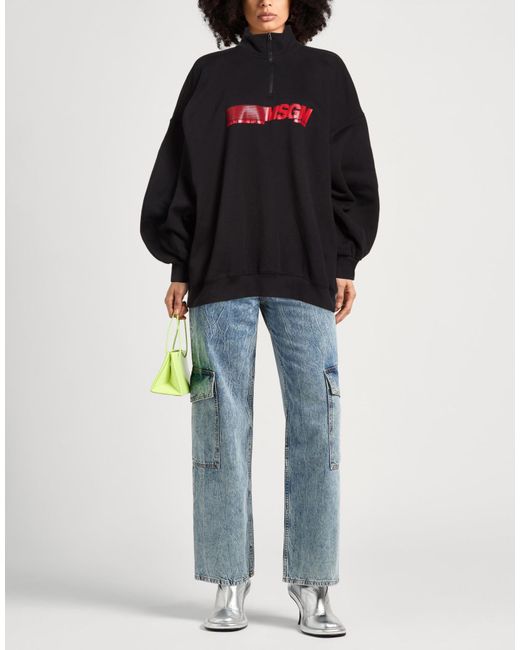 MSGM Black Sweatshirt Cotton