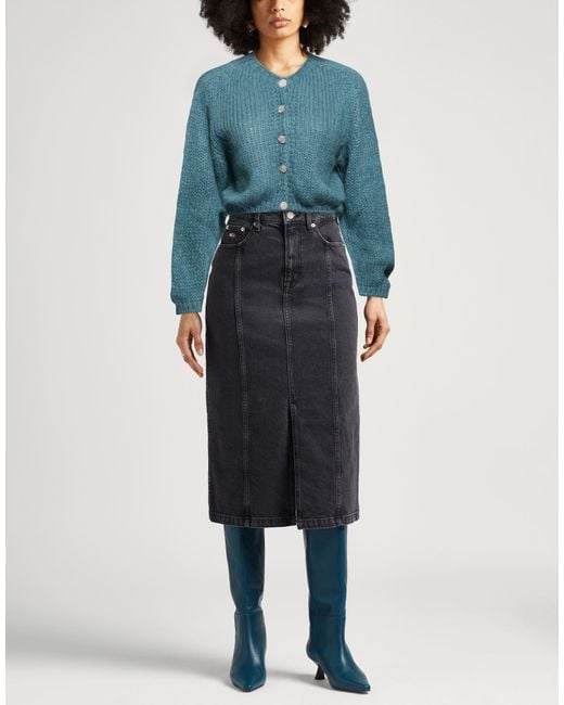 Berna Blue Cardigan Acrylic, Polyamide, Mohair Wool, Wool