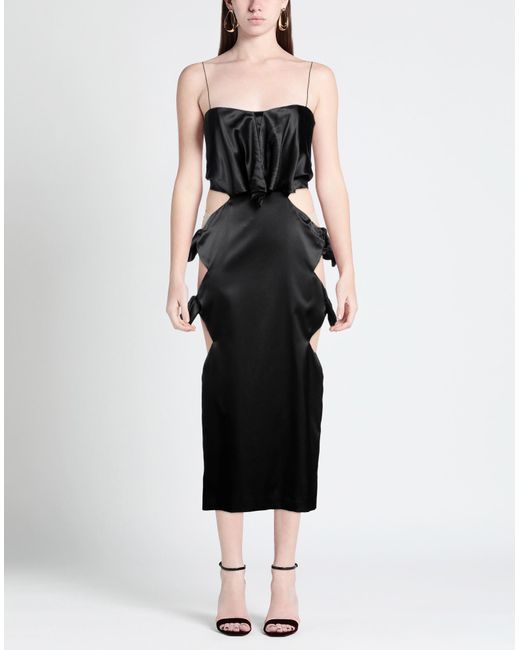 Alessandra Rich Black Midi Dress