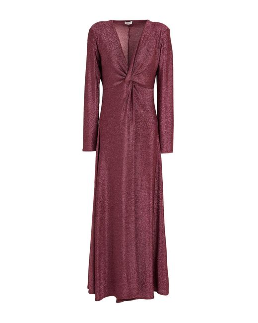 Rebel Queen Purple Maxi Dress Polyamide, Polyester, Elastane