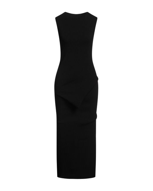 Rick Owens Black Midi-Kleid