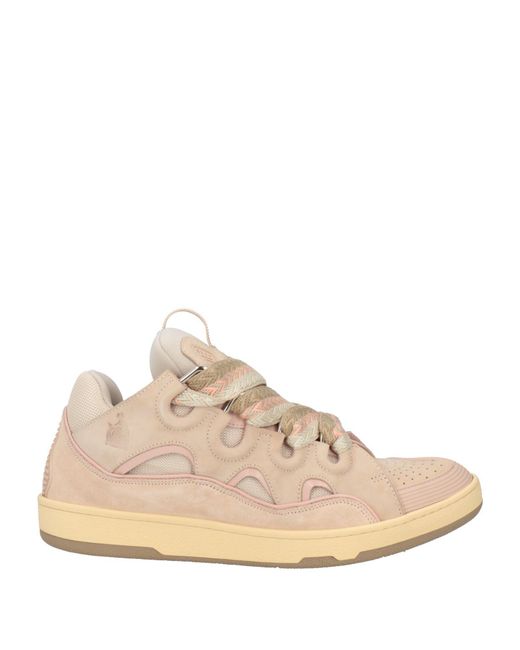 Lanvin Natural Sneakers Calfskin, Polyester, Polyamide, Elastane for men
