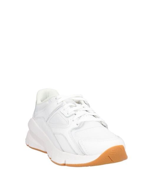 Under Armour White Sneakers Leather, Textile Fibers