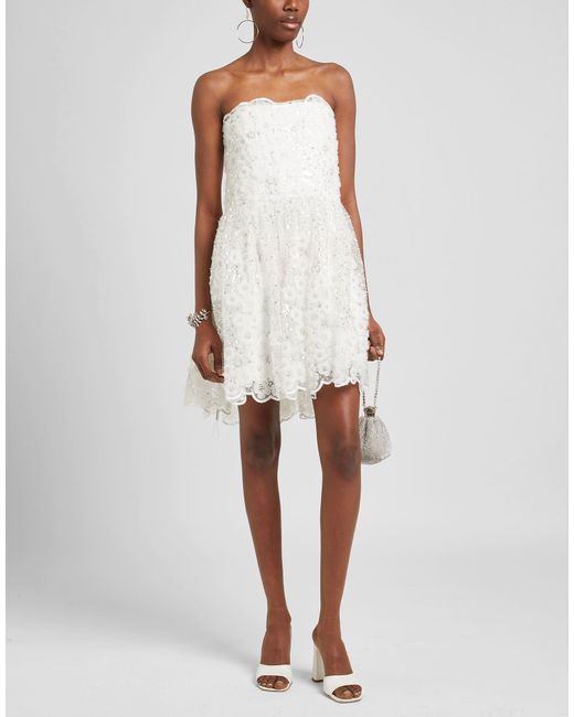 Self-Portrait White Mini Dress