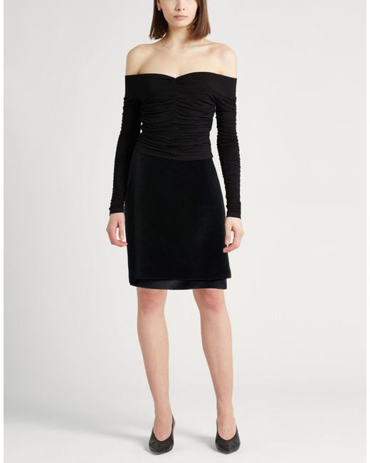 Jil Sander Black Midi Skirt Polyester, Viscose, Polyamide