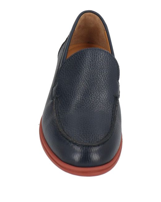 Testoni Blue Loafers Leather for men