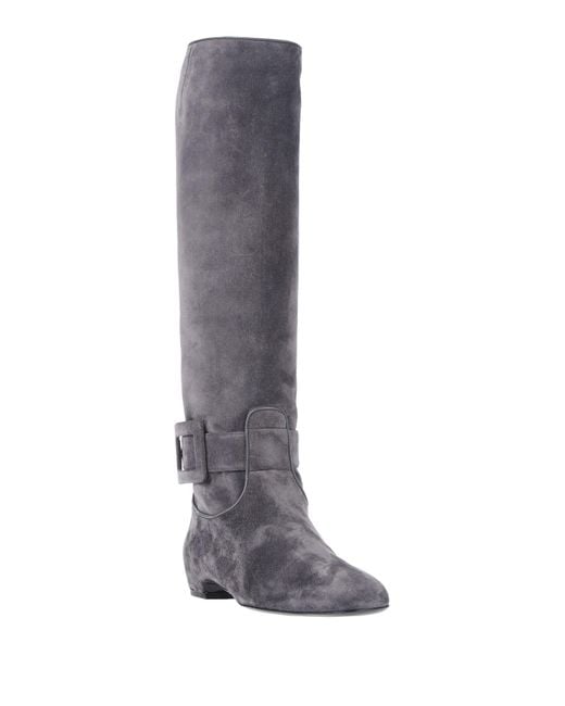 Roger Vivier Gray Boot Leather