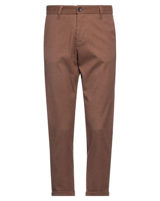 Imperial Brown Pants Polyester, Viscose, Elastane for men