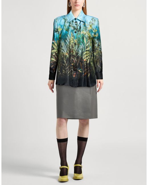 Roberto Cavalli Blue Azure Shirt Silk