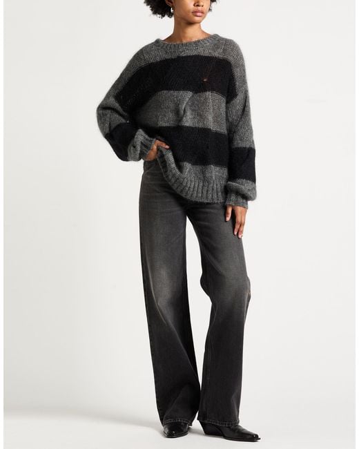 Dondup Black Sweater Mohair Wool, Polyamide, Wool