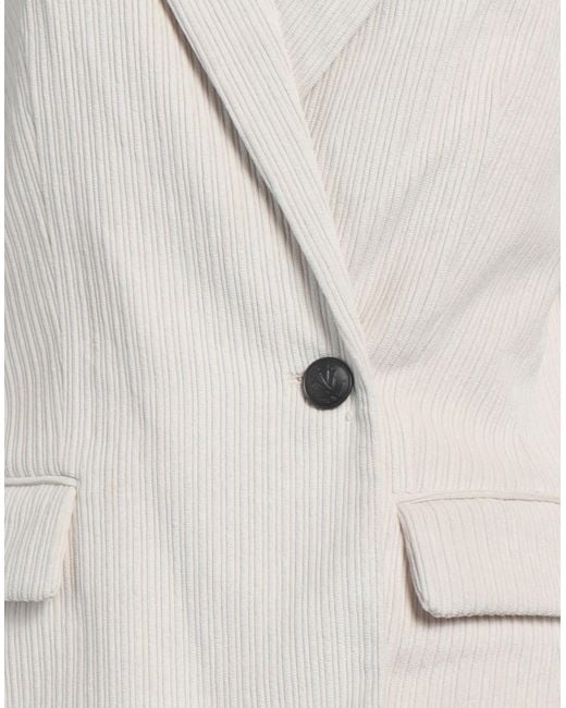 Rag & Bone White Cream Blazer Polyester, Polyamide, Elastane