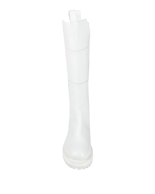 Dondup White Boot Leather