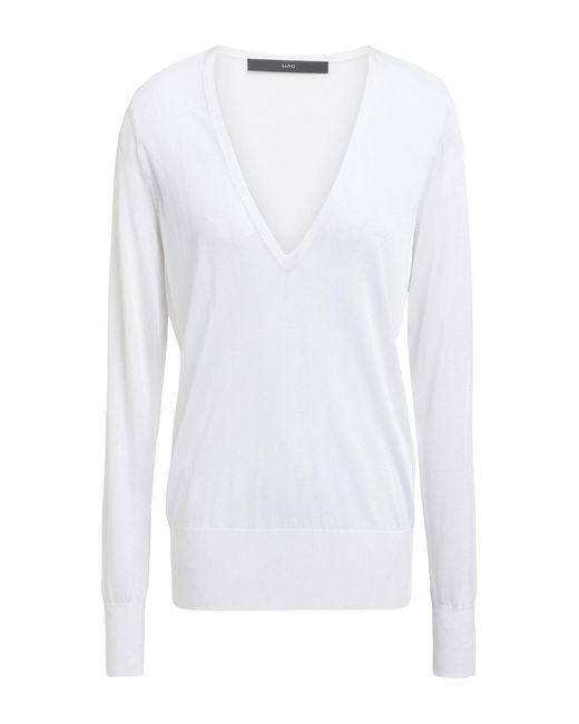 SAPIO White Pullover