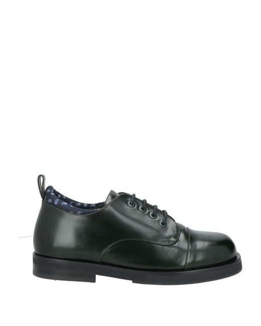 Etro Black Dark Lace-Up Shoes Leather for men