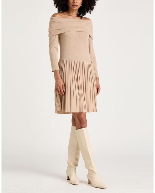 Dixie Natural Mini Dress Polyester, Viscose, Elastane