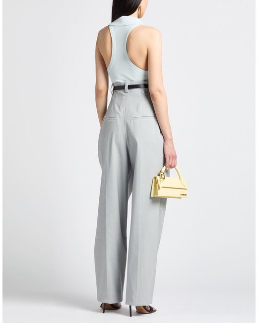 Jacquemus White Light Pants Polyester, Cotton, Virgin Wool, Elastane