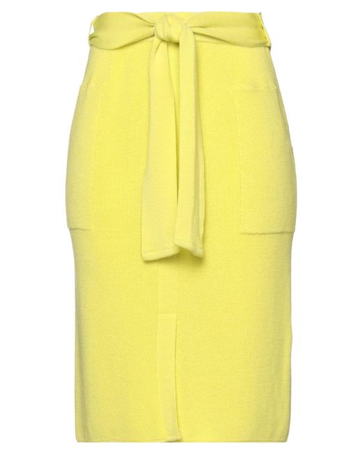 Le Fate Yellow Midi Skirt