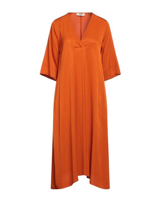 Beatrice B. Orange Midi Dress