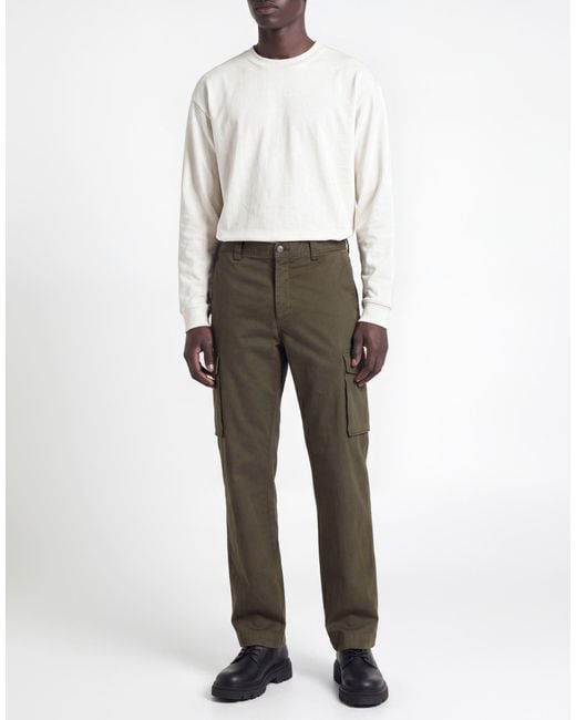 Woolrich Green Dark Pants Cotton, Elastane for men