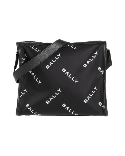 Bally Black Cross-Body Bag Nylon, Leather for men