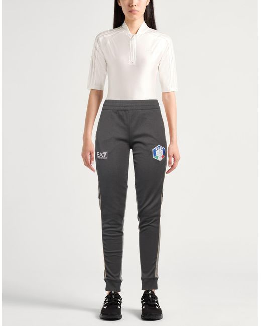 EA7 Gray Lead Pants Cotton, Polyester