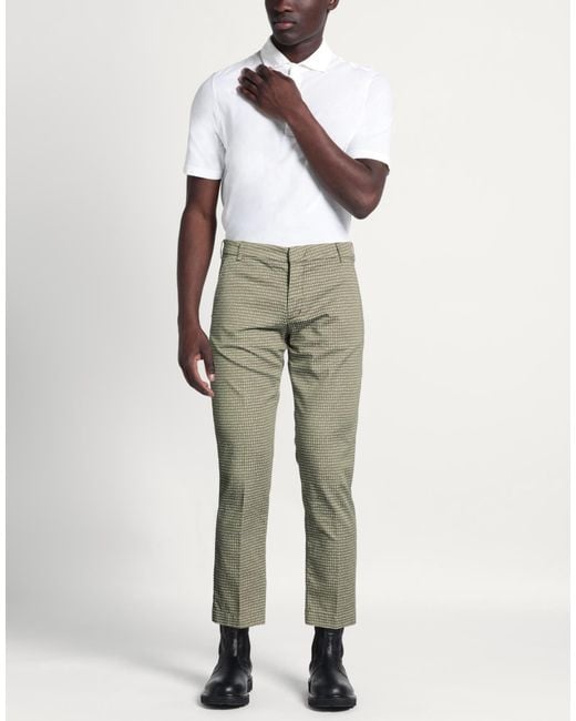 Entre Amis Green Pants Cotton, Polyester, Elastane for men