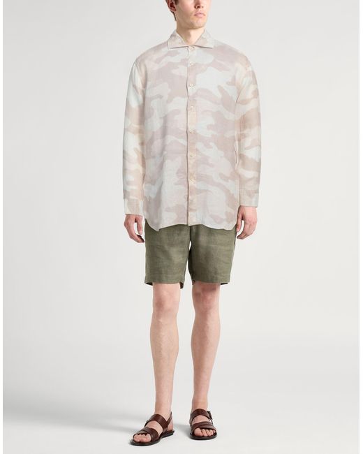 120% Lino White Shirt Linen for men