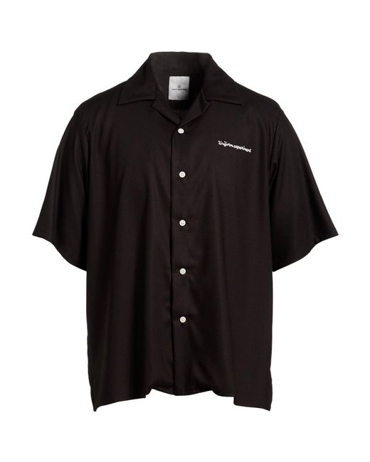 Uniform Experiment Black Shirt Rayon, Polyester for men