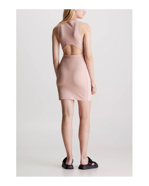 Robe midi Calvin Klein en coloris Pink