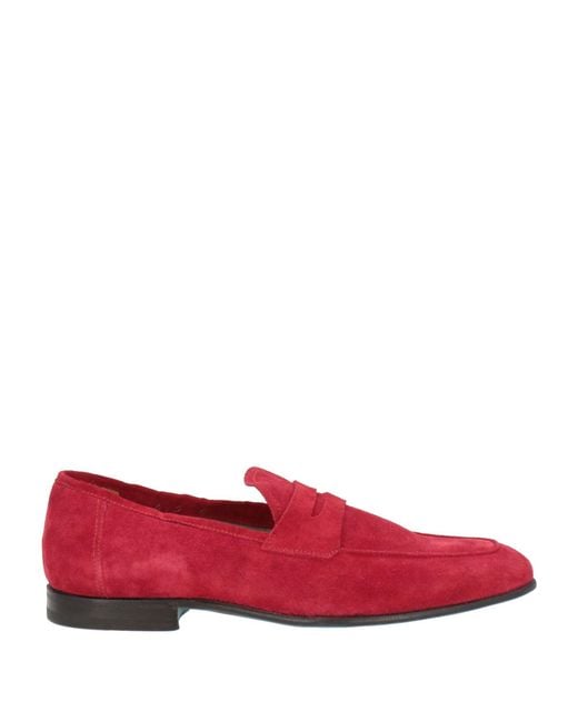 Sutor Mantellassi Red Loafers Leather for men