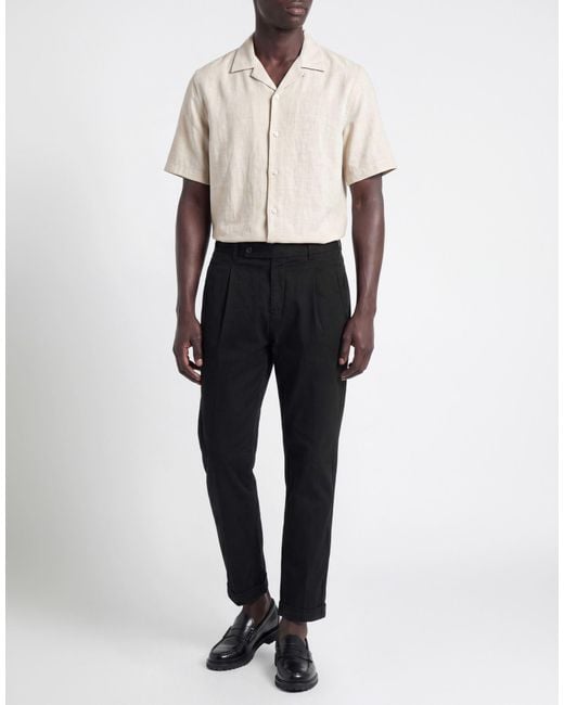 Berwich Black Vissuto Pants Cotton, Elastane for men