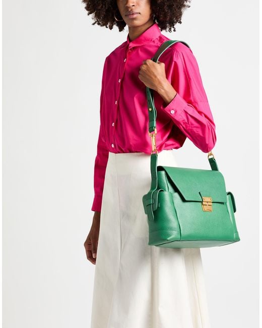 Pineider Green Cross-Body Bag