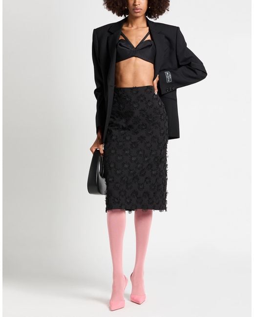Jupe Midi MSGM en coloris Black