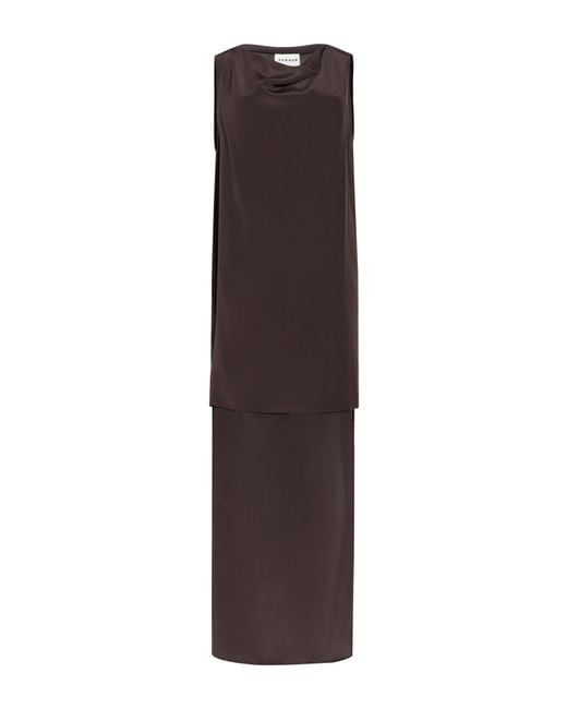 P.A.R.O.S.H. Brown P.A.R.O..H. Maxi Dress