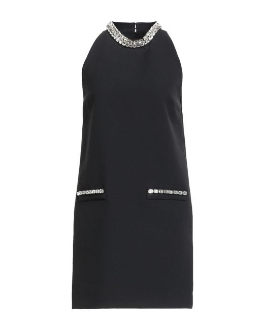 Sandro Black Mini Dress Polyester, Elastane
