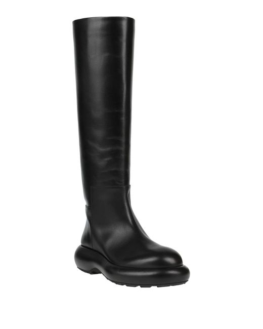 Jil Sander Black Boot Leather