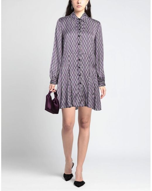 Liu Jo Purple Mauve Mini Dress Polyester