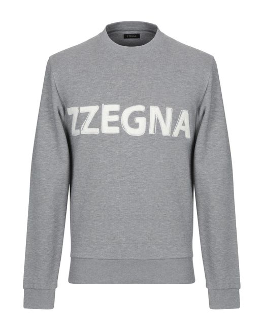 Z Zegna Gray Sweatshirt for men