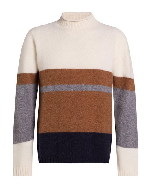 Messagerie White Ivory Turtleneck Virgin Wool for men