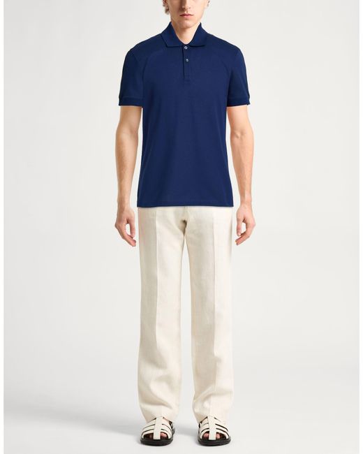 Polo McQueen de hombre de color Blue
