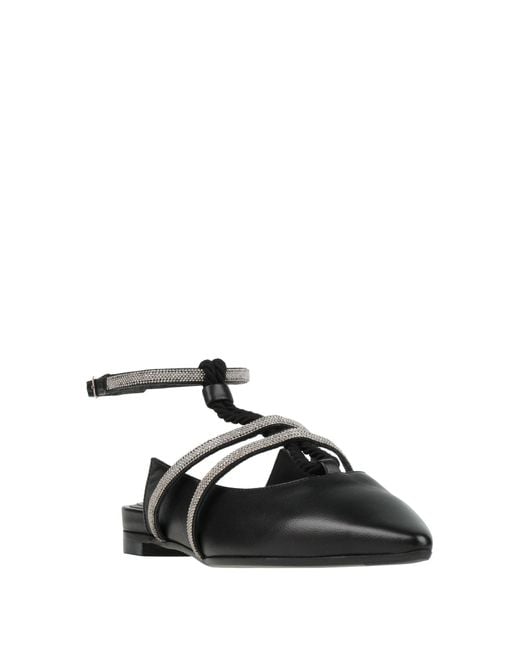 Peserico Black Ballet Flats