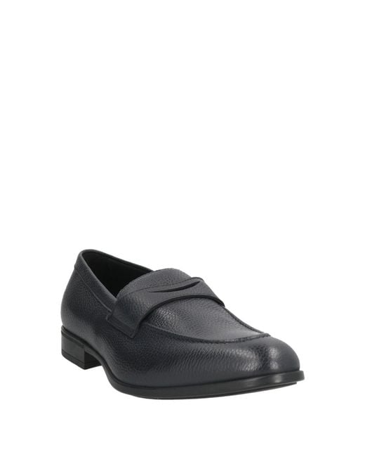 Doucal's Gray Midnight Loafers Leather for men