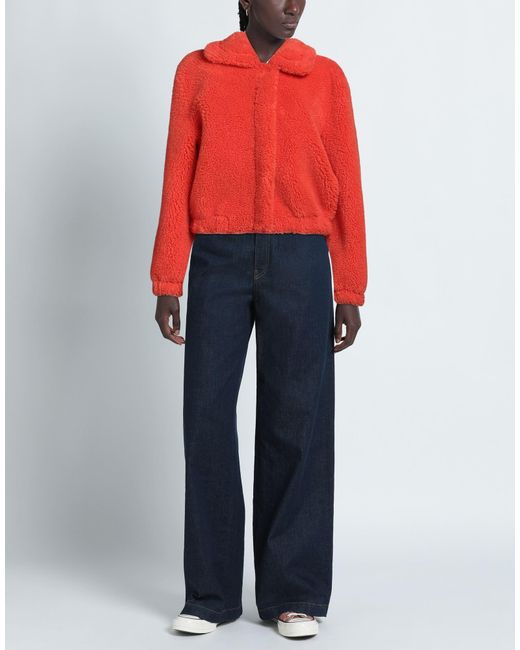 Moschino Red Shearling & Teddy
