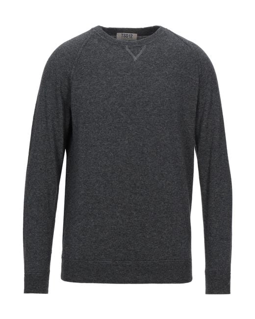 Tsd12 Gray Lead Sweater Lambswool, Polyamide for men