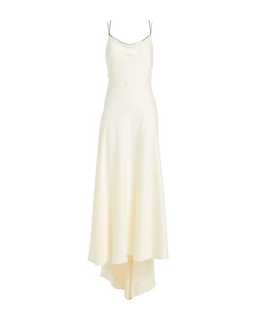 Philosophy Di Lorenzo Serafini White Maxi Dress Polyester