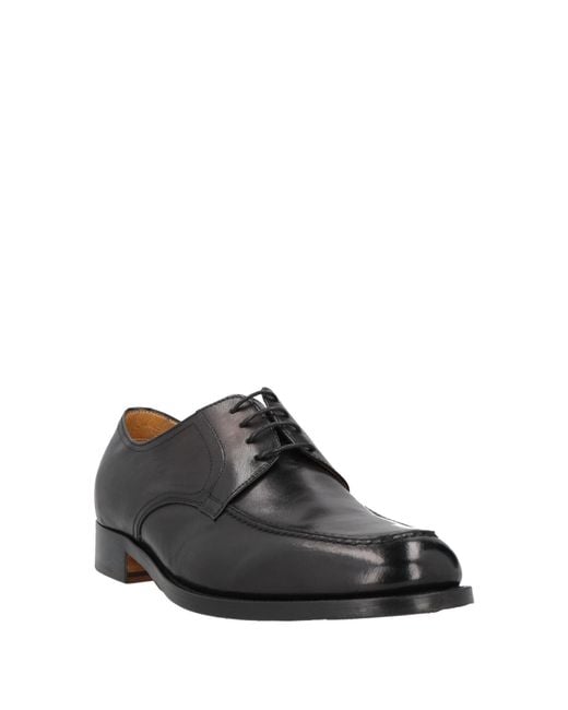 Calpierre Black Lace-Up Shoes Leather for men
