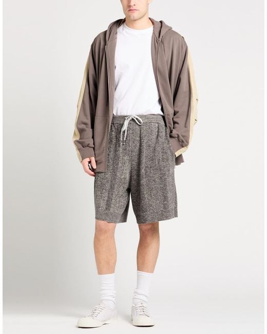 Maison Margiela Gray Shorts & Bermuda Shorts Linen, Cotton, Polyester for men