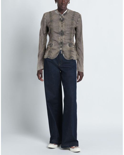 Masnada Gray Jacket Linen, Viscose, Elastane