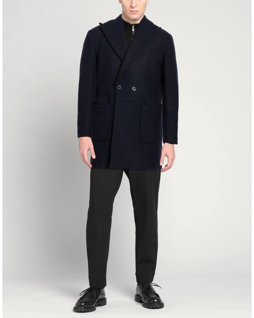 BRERAS Milano Blue Midnight Coat Wool, Polyester for men