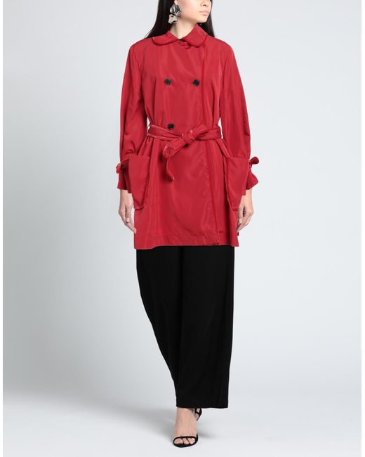 Emporio Armani Red Overcoat & Trench Coat